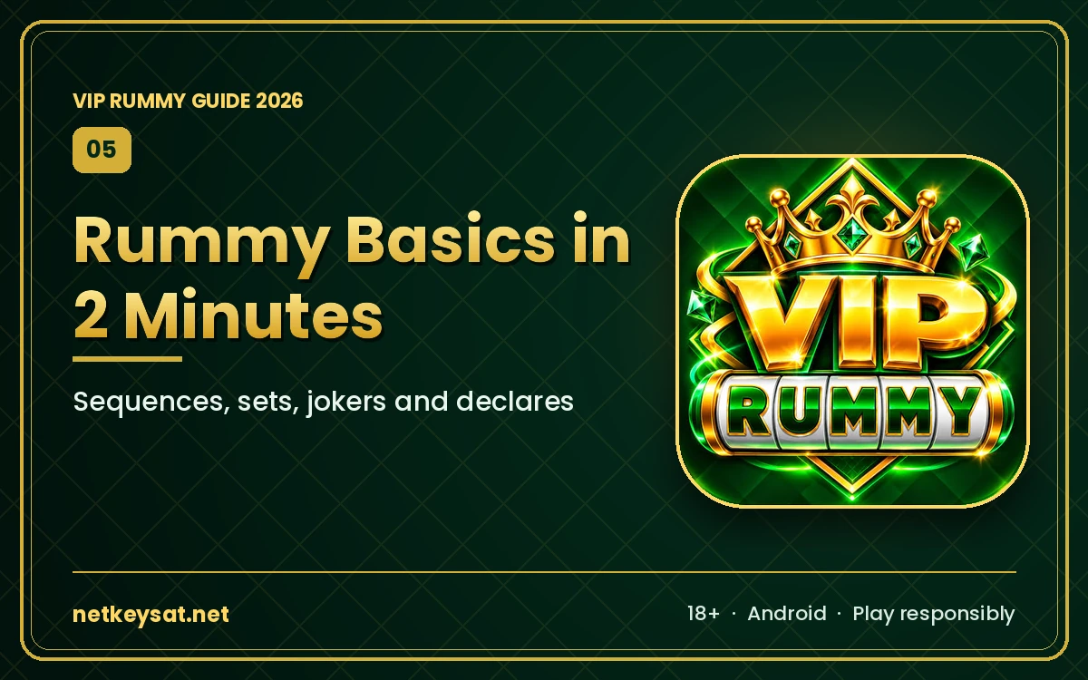 Rummy basics: sequences, sets, jokers and declares