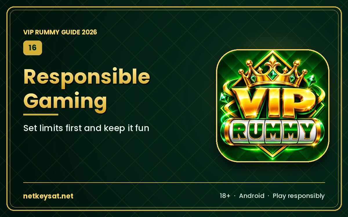 VIP Rummy disclaimer and responsible gaming notice