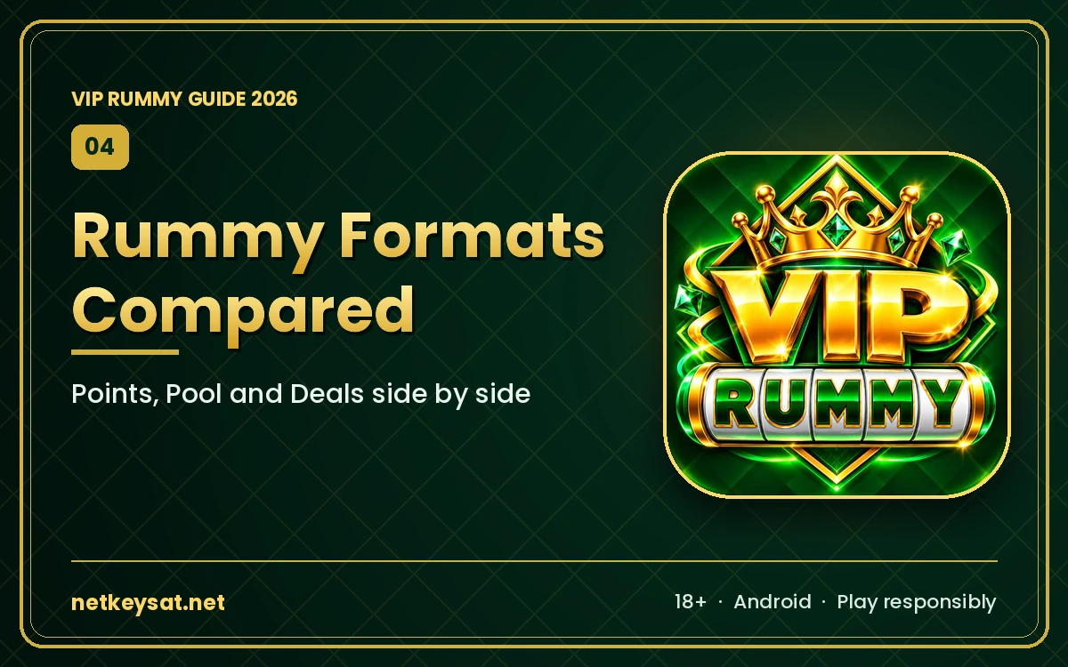 Points, Pool and Deals rummy formats compared