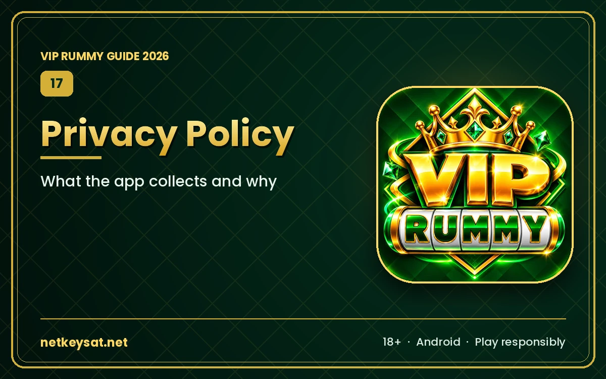 VIP Rummy privacy policy